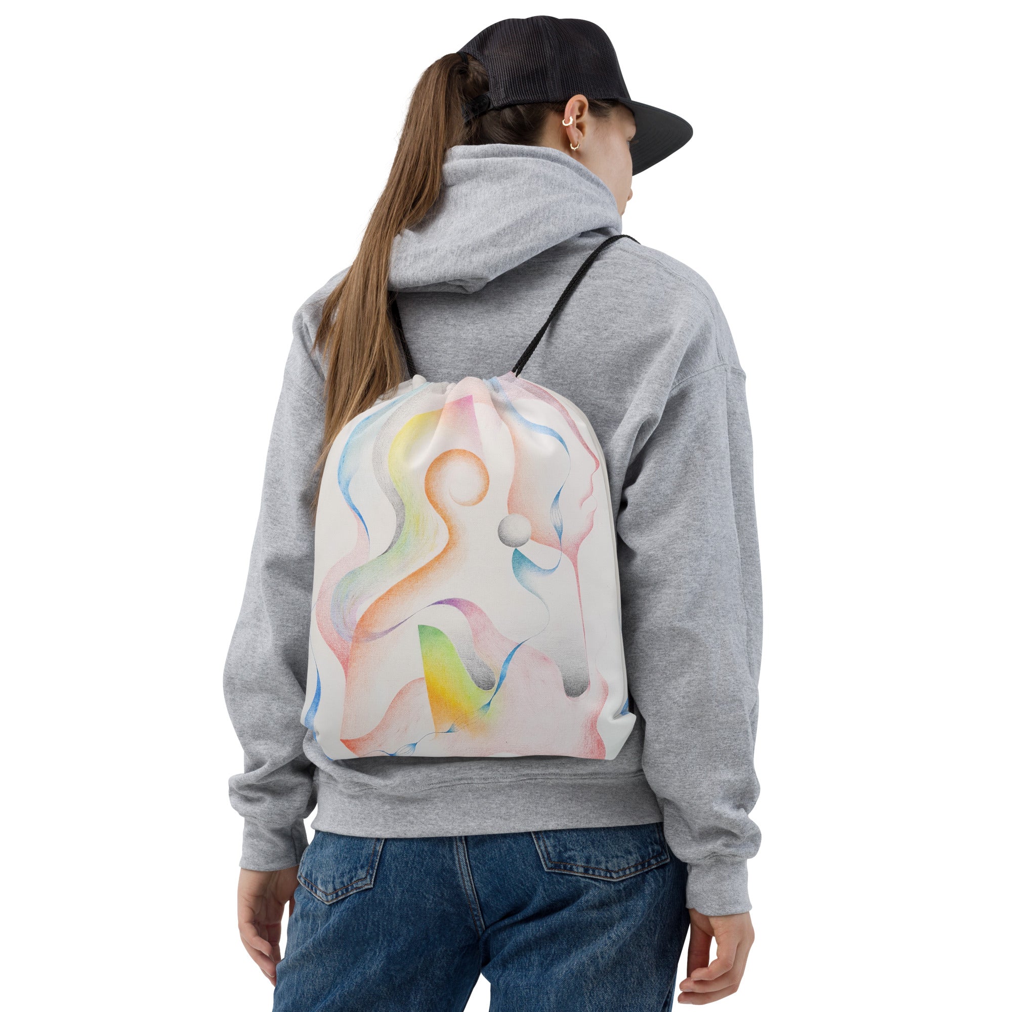 Silueta del ser Drawstring bag