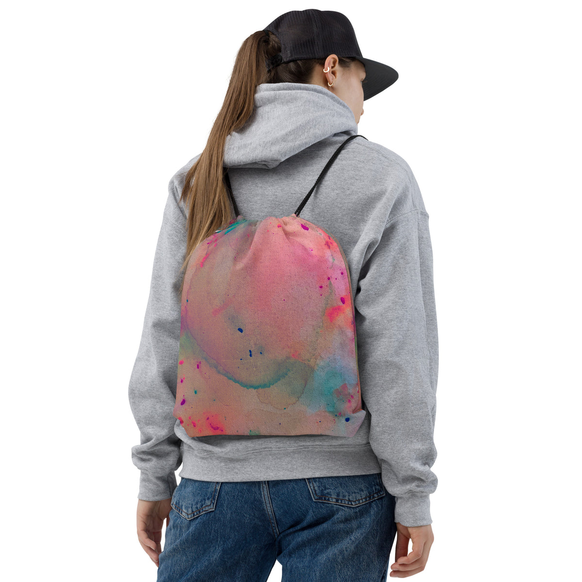 Ink Drawstring bag