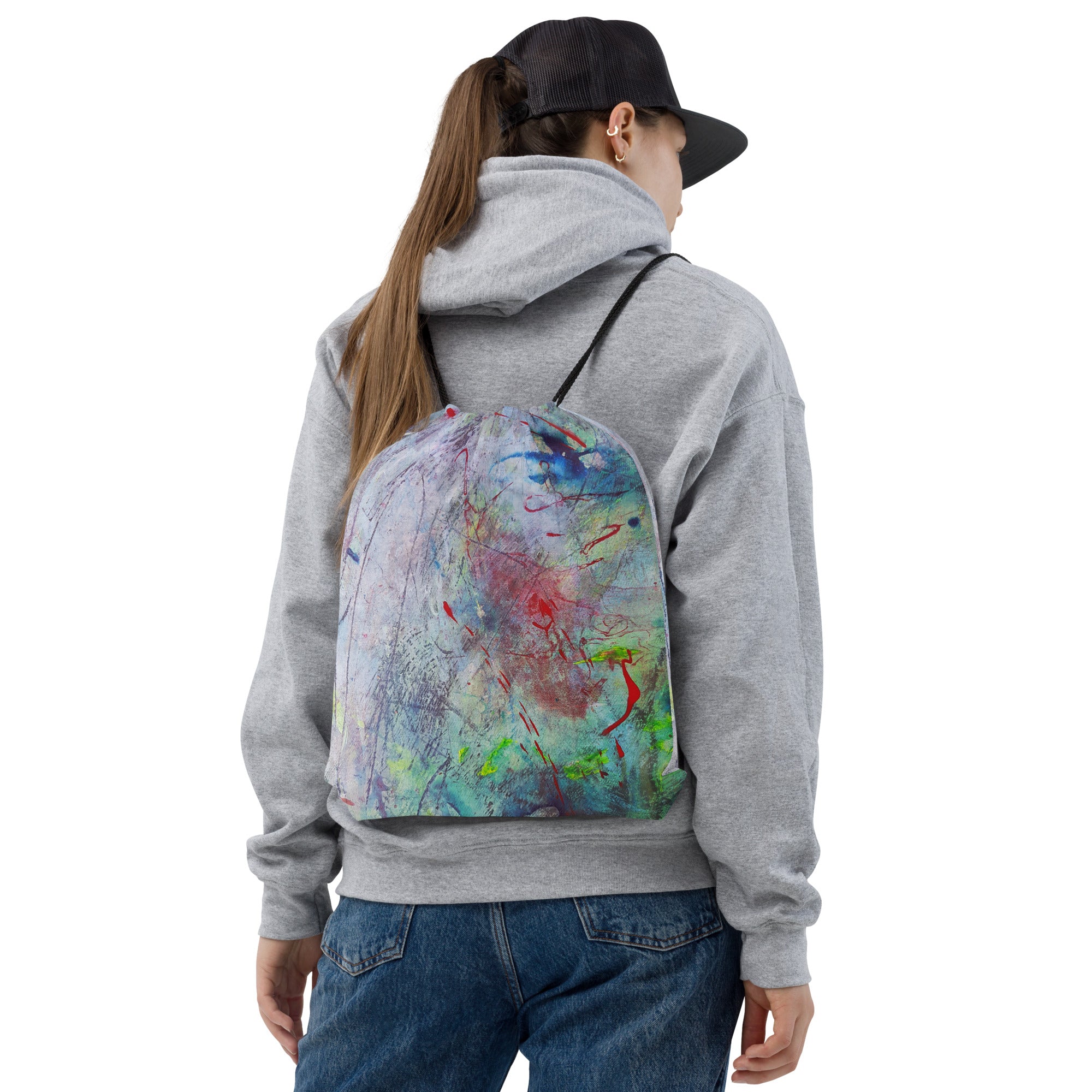 Ink Drawstring bag