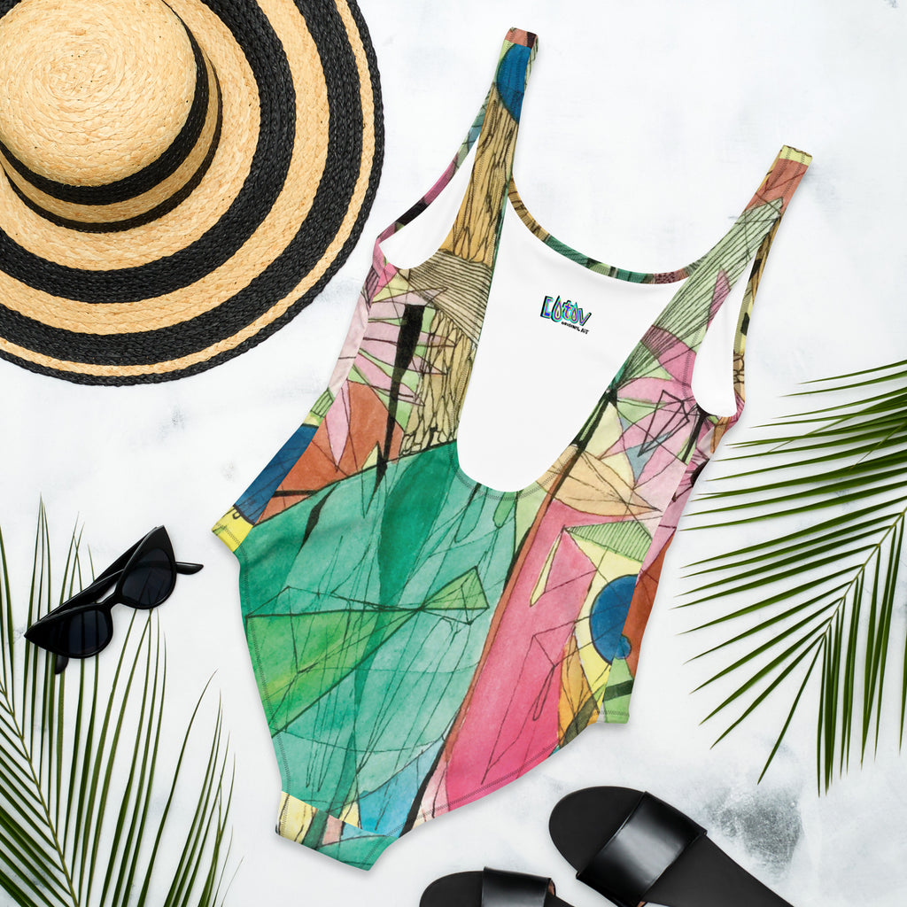 Flower One-Piece Swimsuit