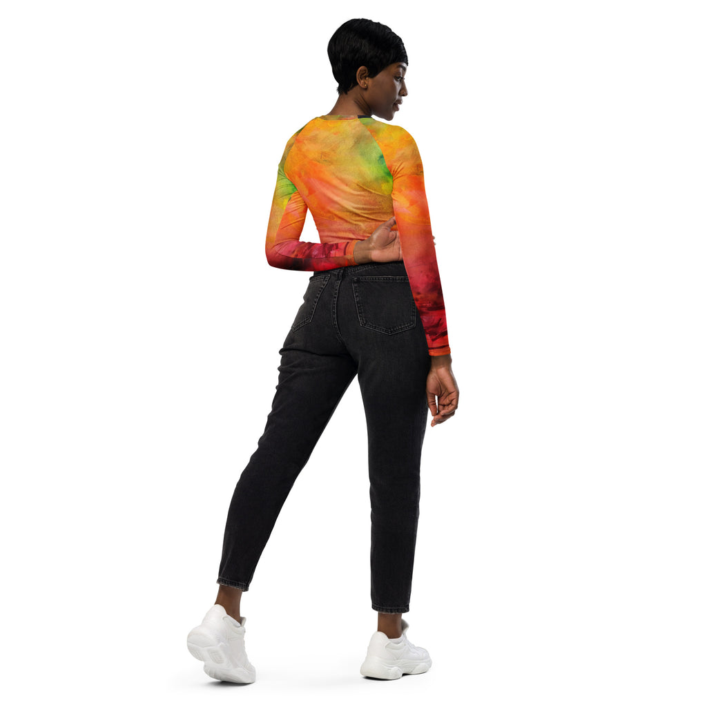 Ink long-sleeve crop top