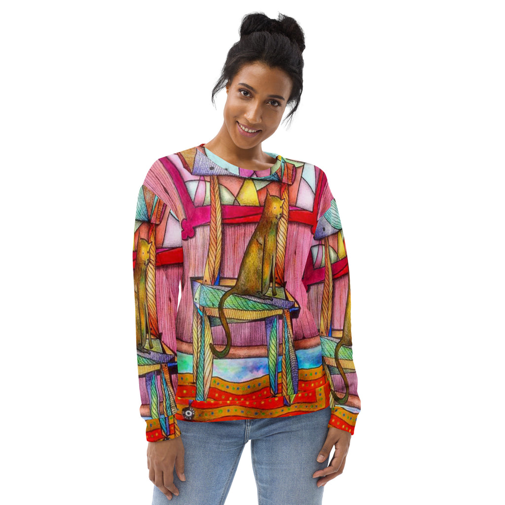 Cat on chair Sweatshirt