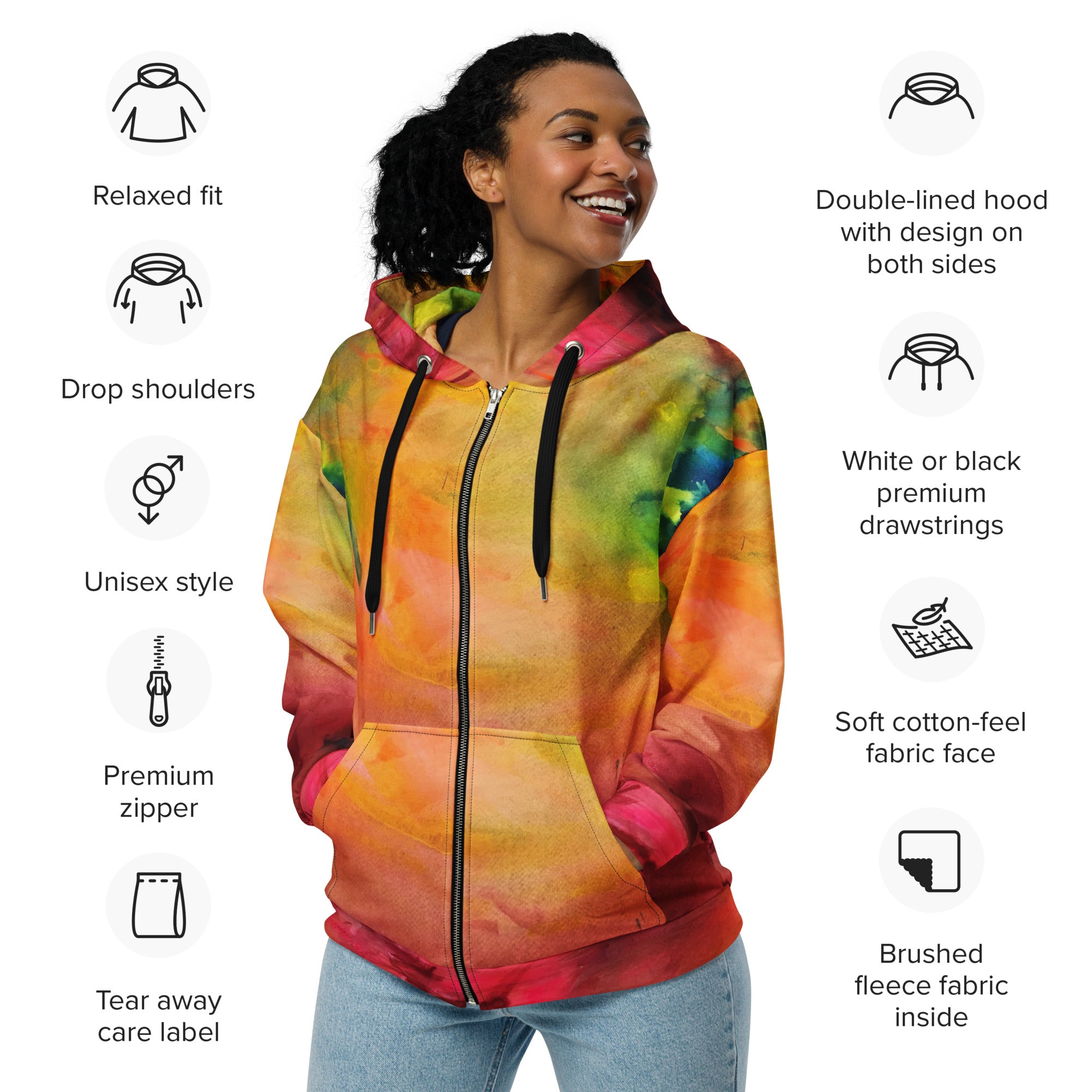 Ink zip hoodie