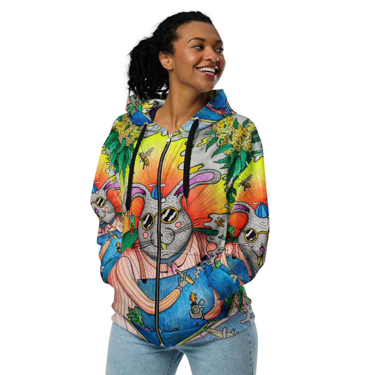 Rabbit zip hoodie