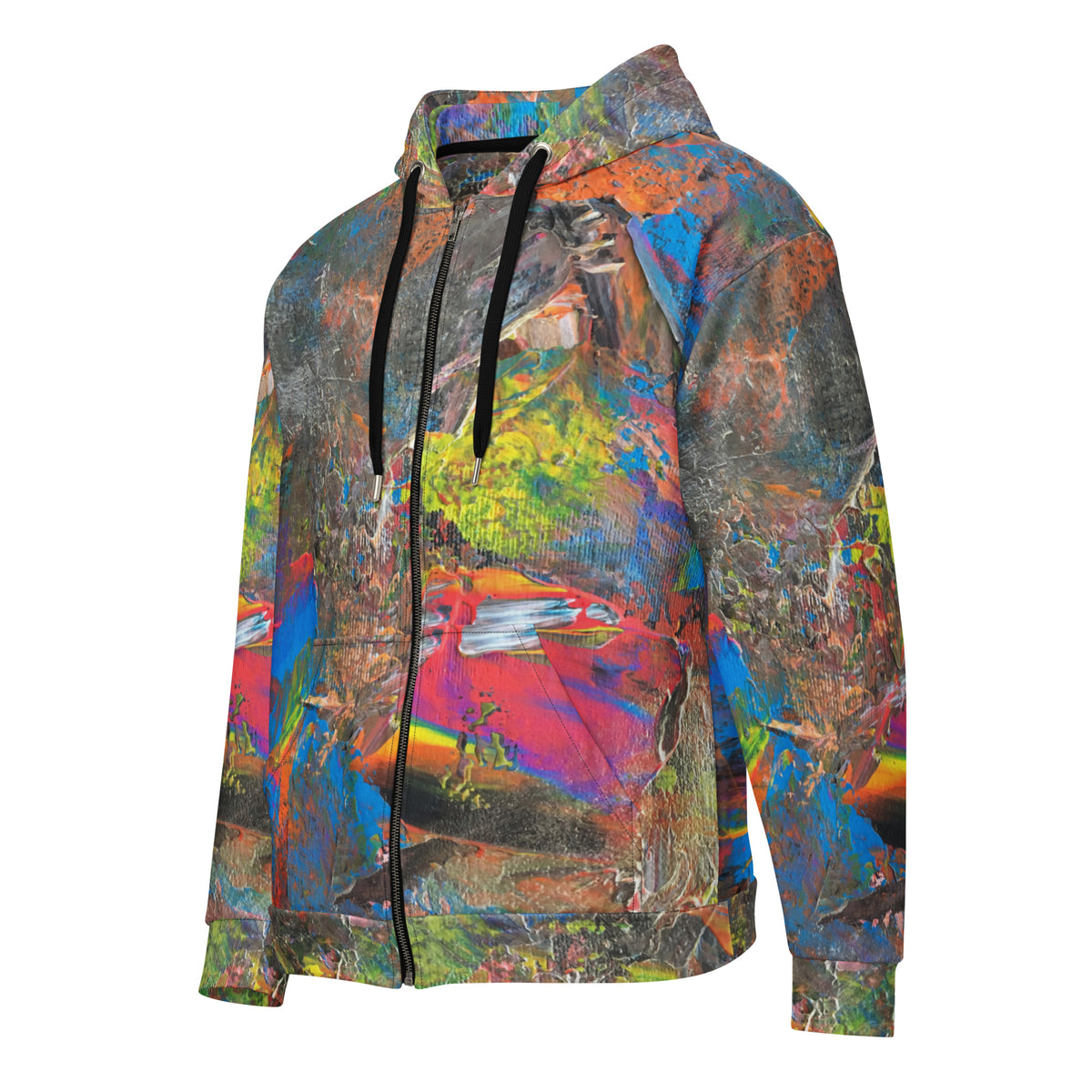 Neon zip hoodie