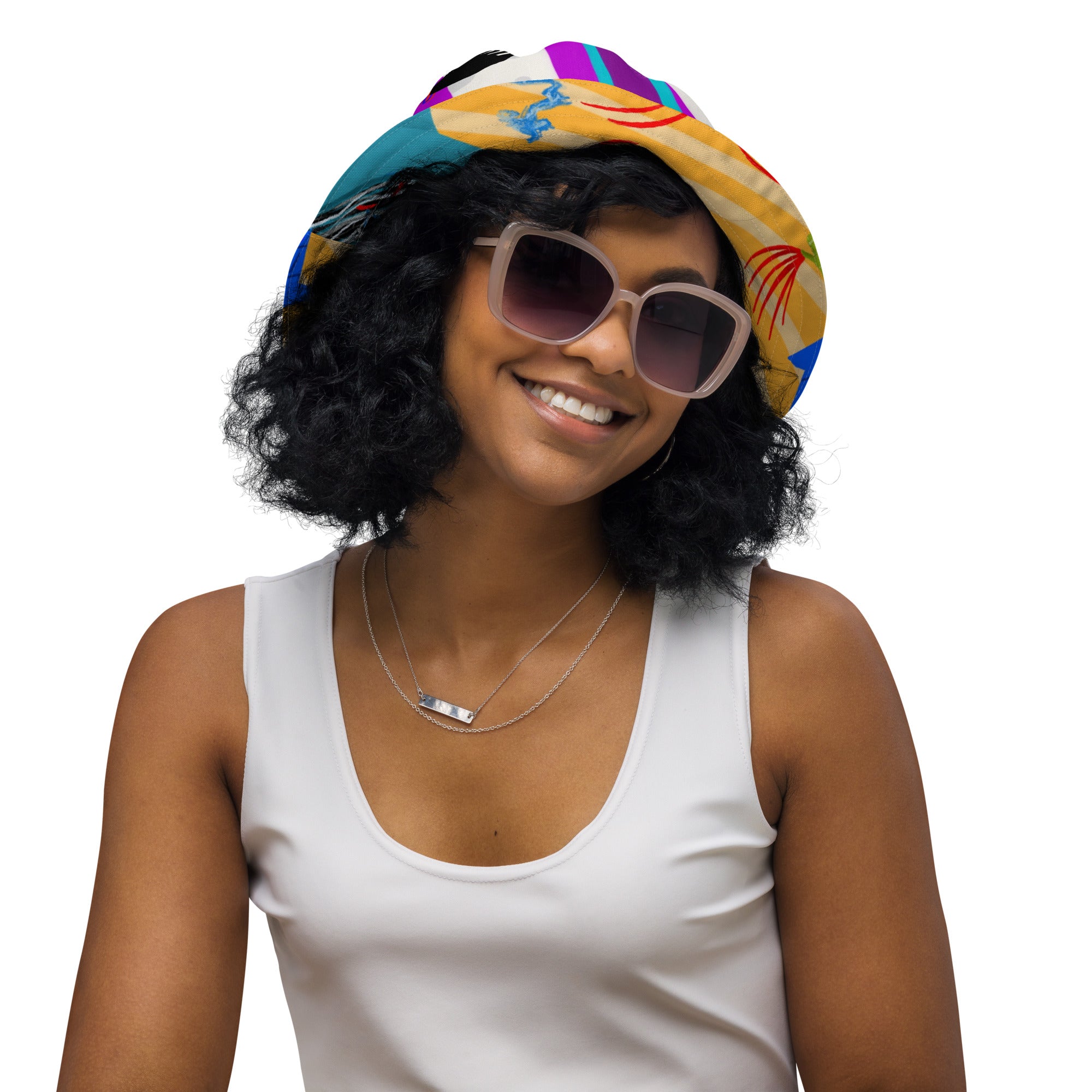 Hair Reversible bucket hat