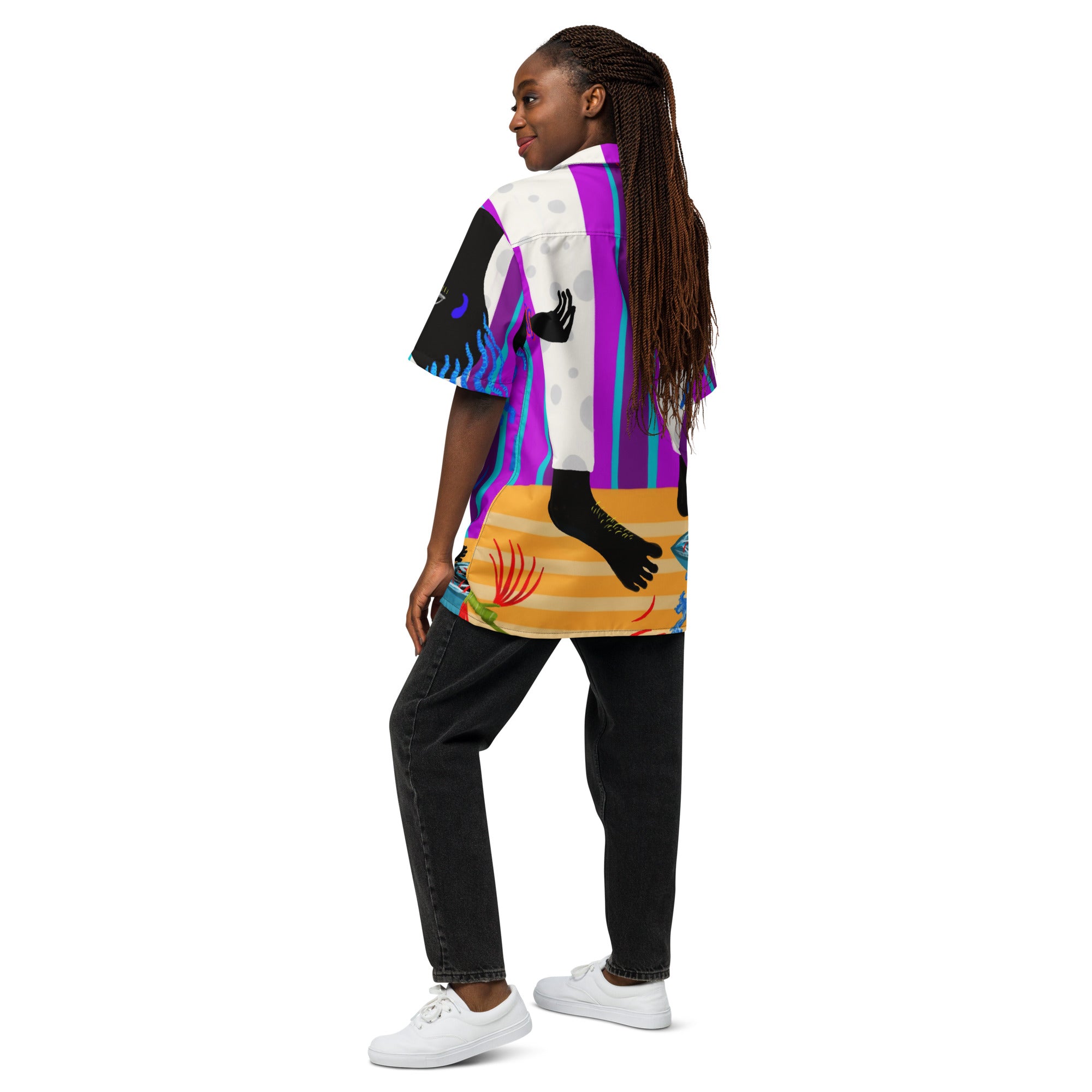 Hair button shirt