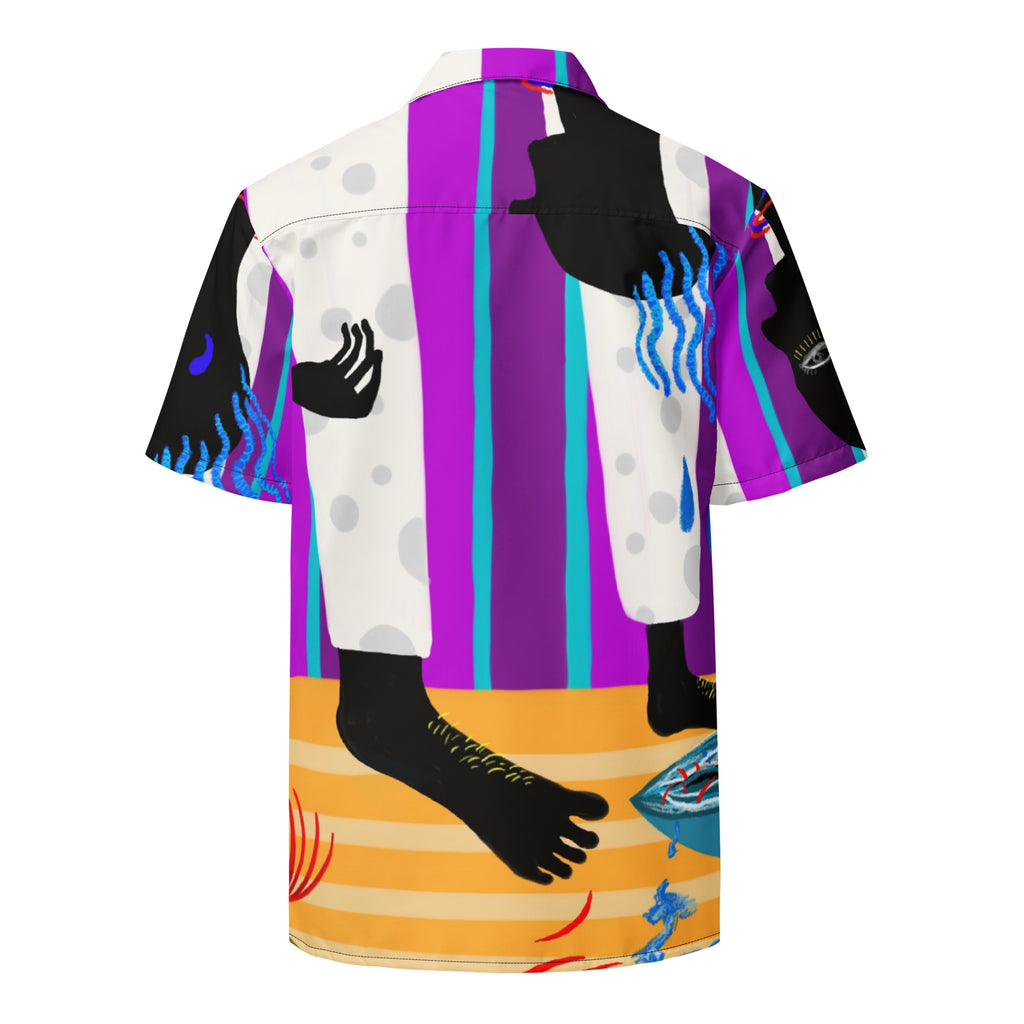 Hair button shirt