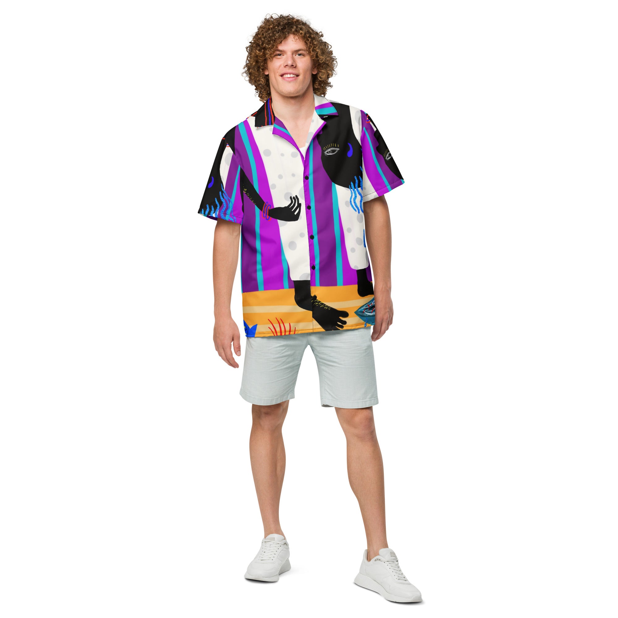 Hair button shirt
