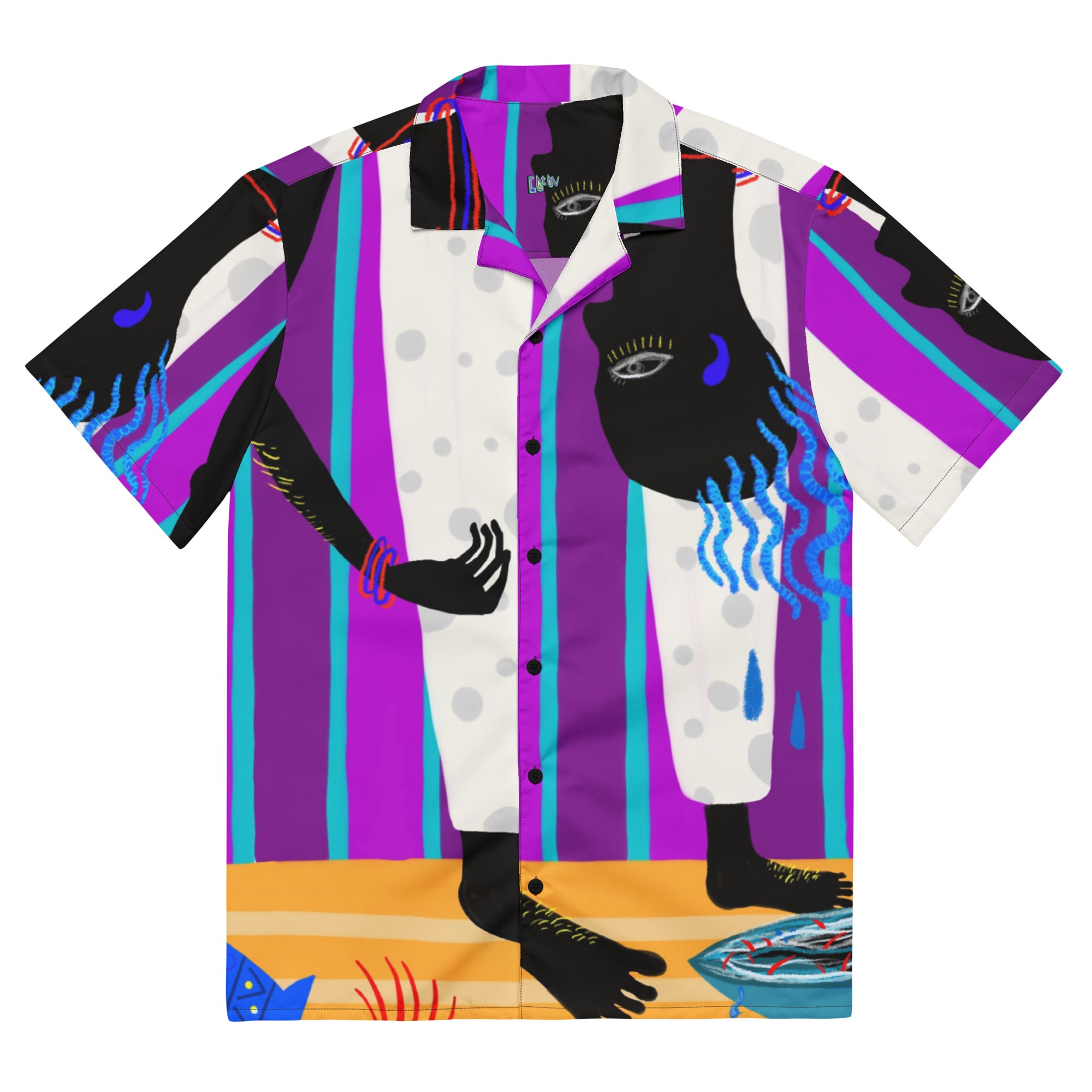 Hair button shirt