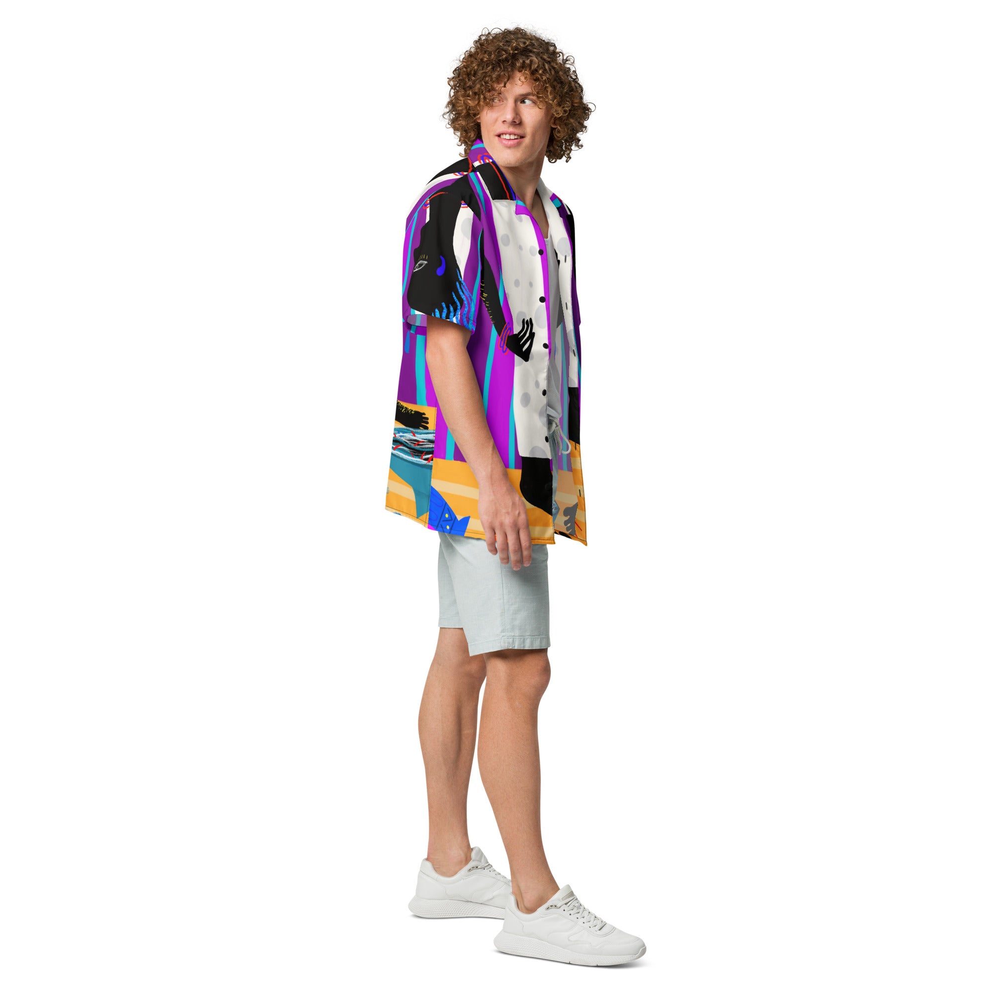 Hair button shirt