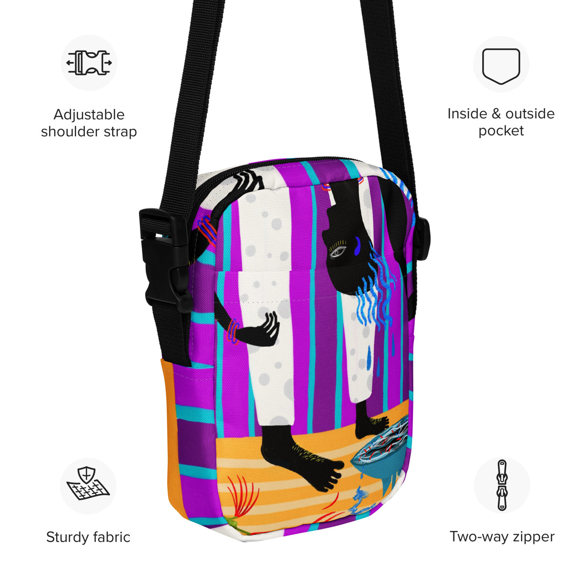Hair crossbody bag