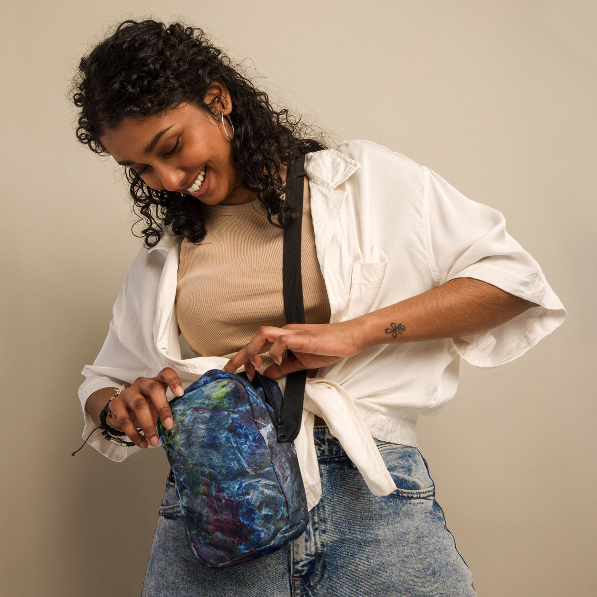 Petroleum crossbody bag