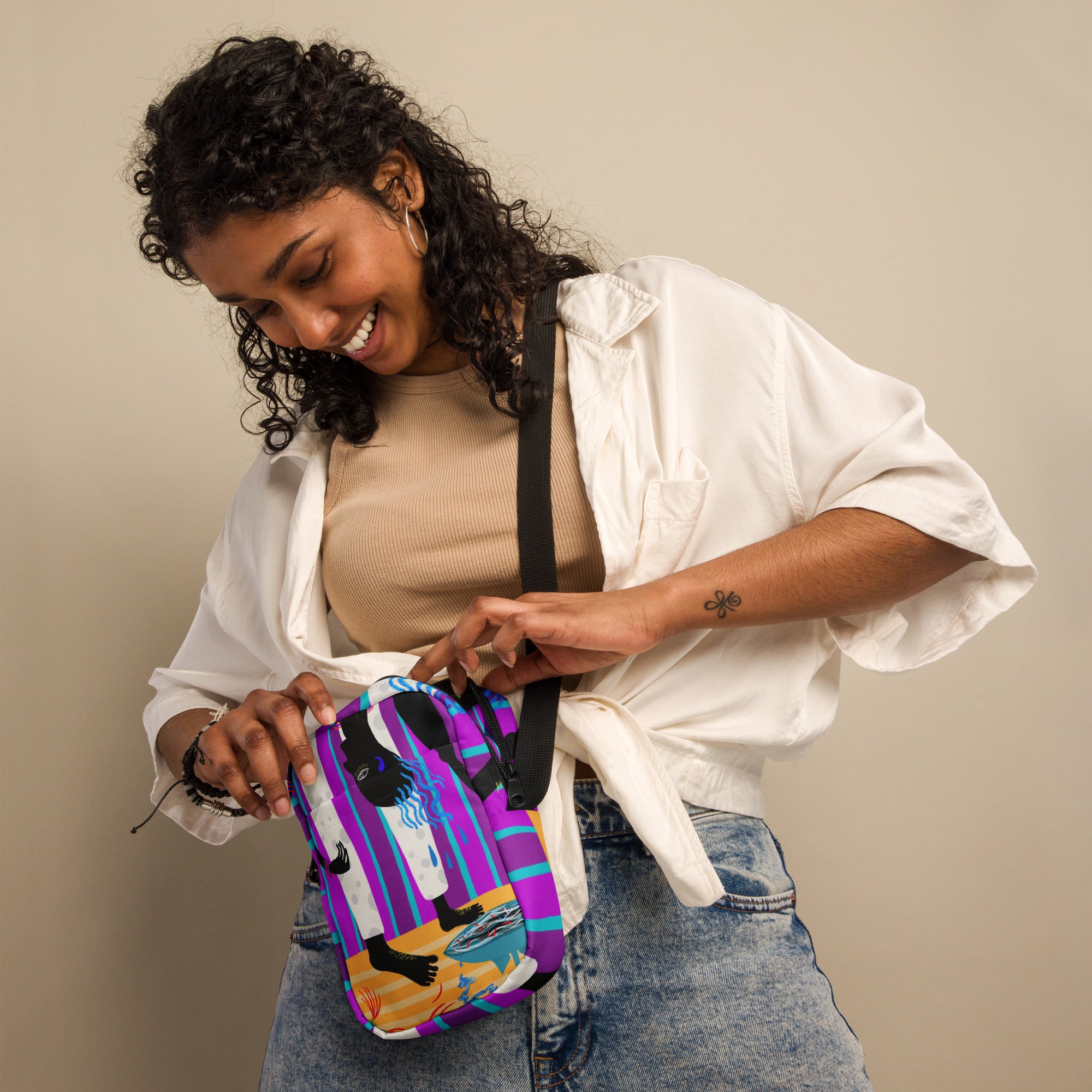Hair crossbody bag