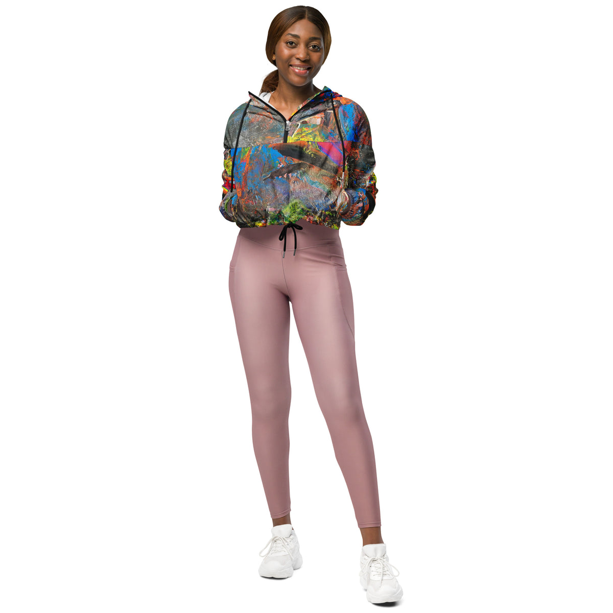 Neón cropped windbreaker