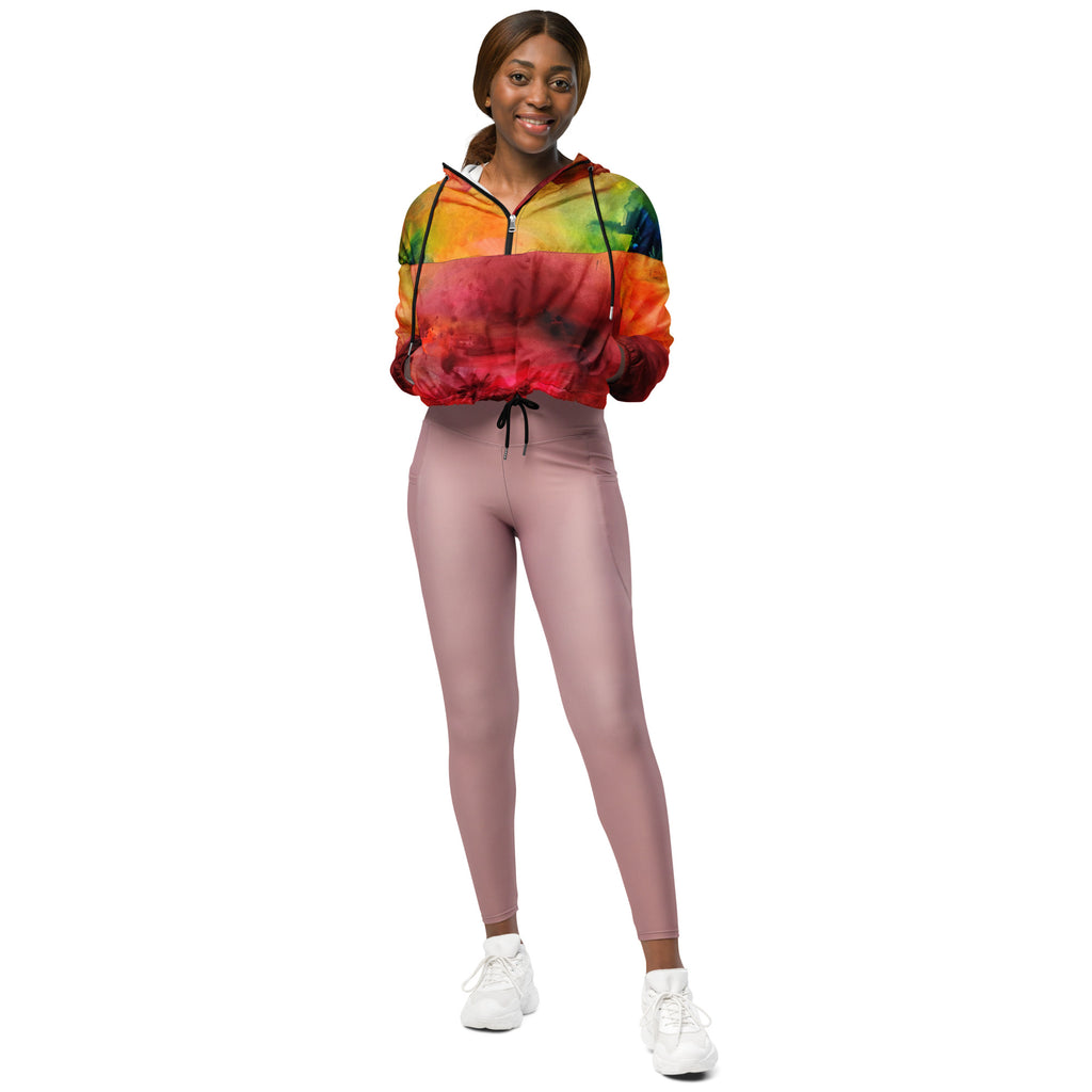 Ink soul cropped windbreaker