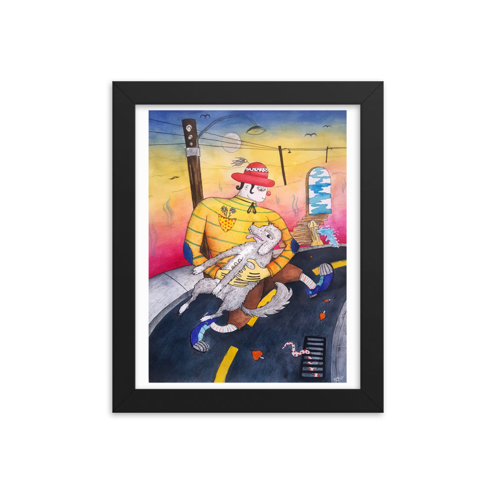 Run Framed poster
