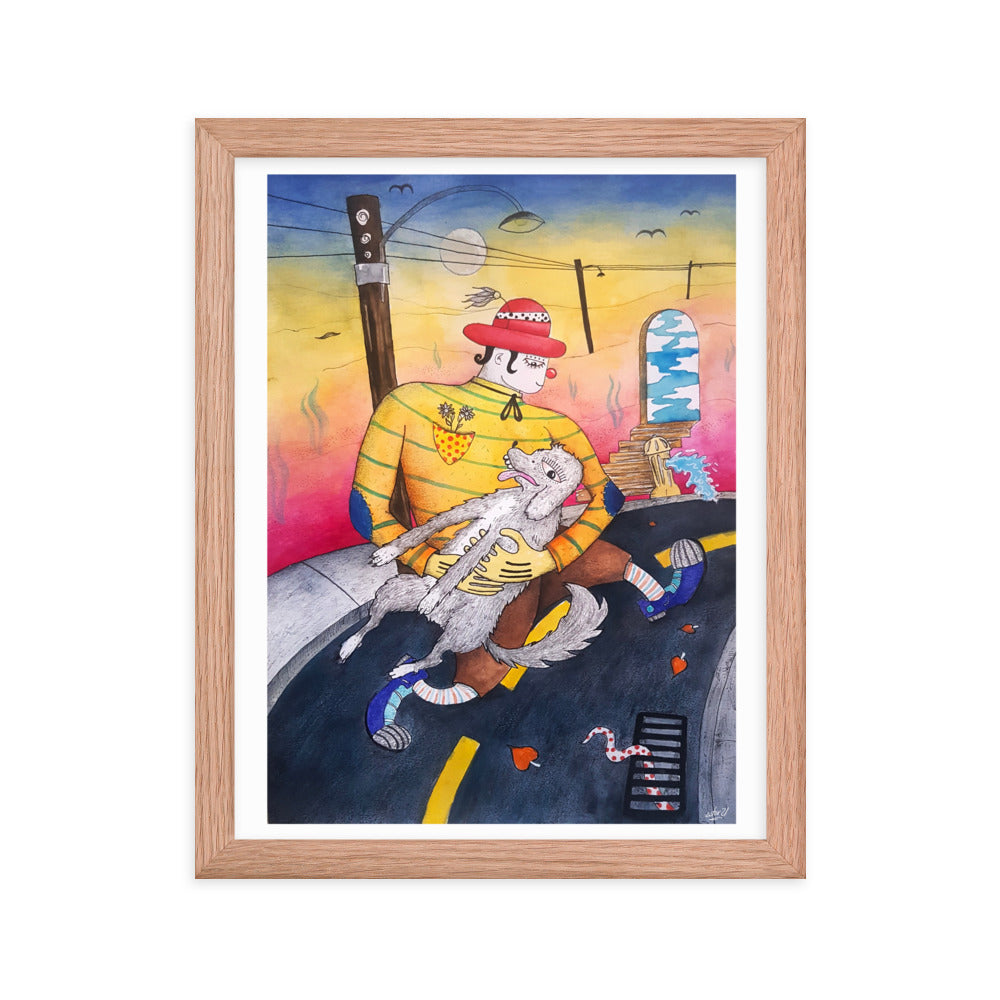 Run Framed poster