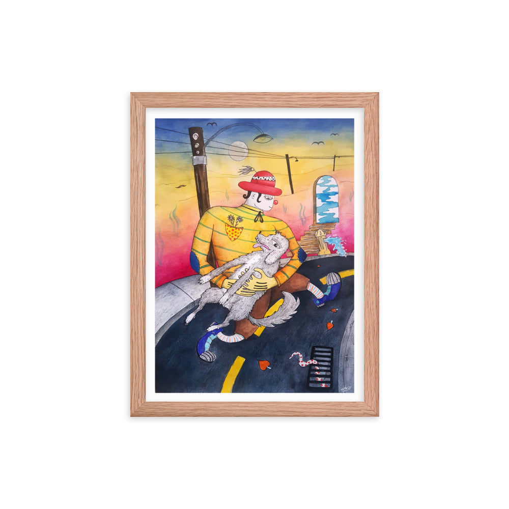 Run Framed poster
