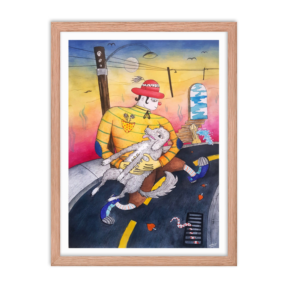 Run Framed poster
