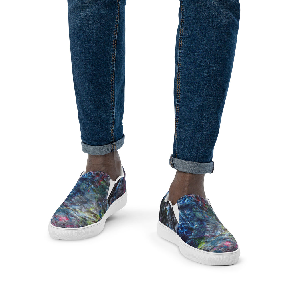 Petroleum canvas shoes
