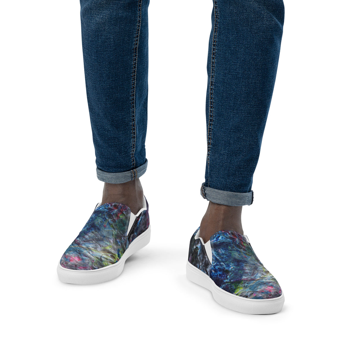 Petroleum canvas shoes