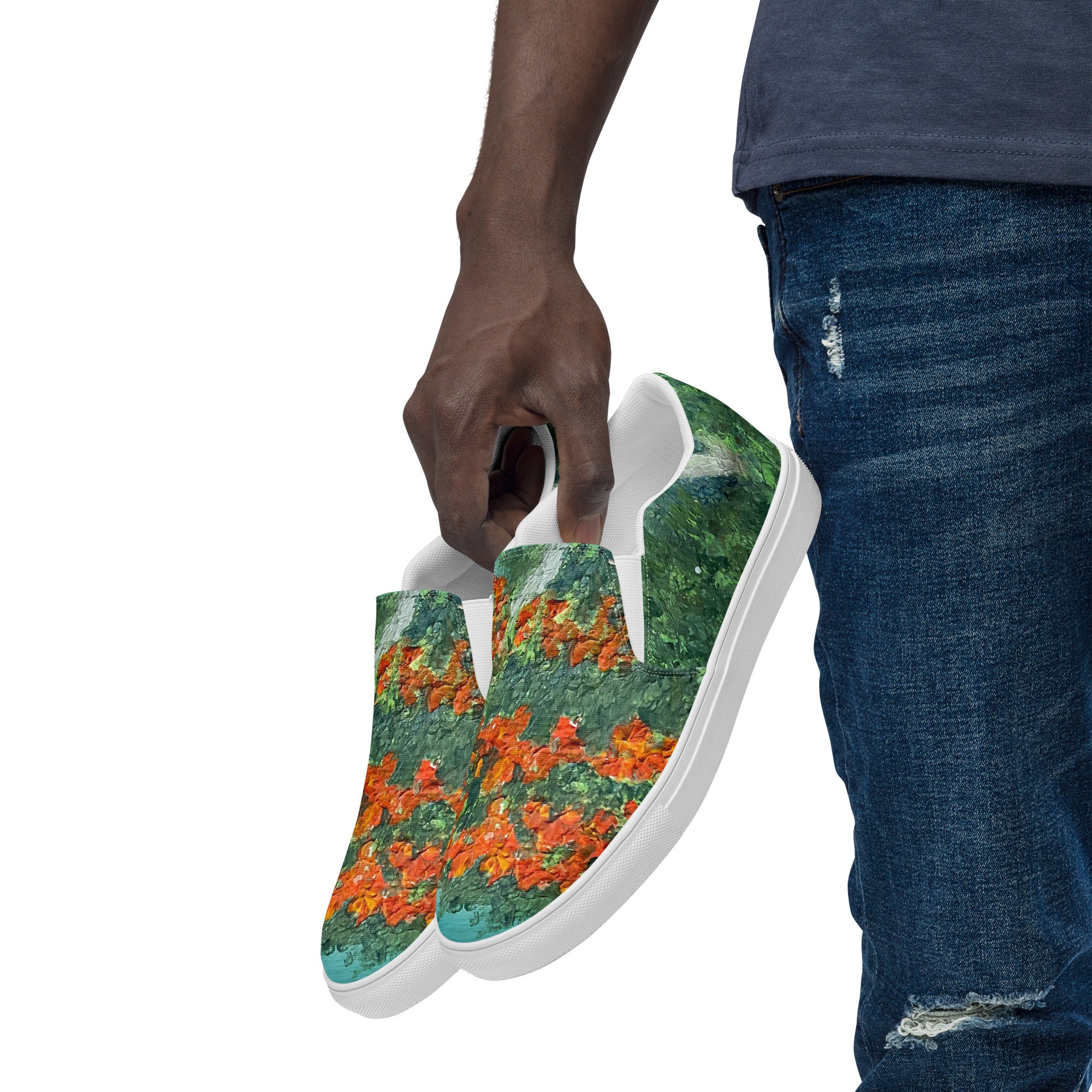 The tree slip-on canvas shoes