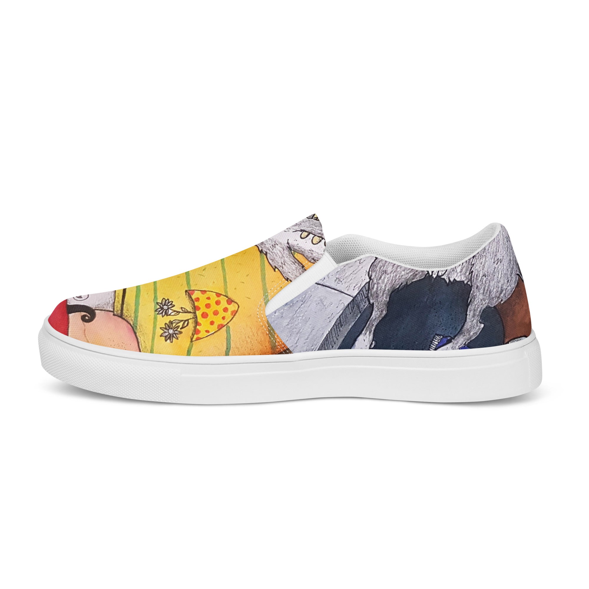 Run slip-on canvas shoes