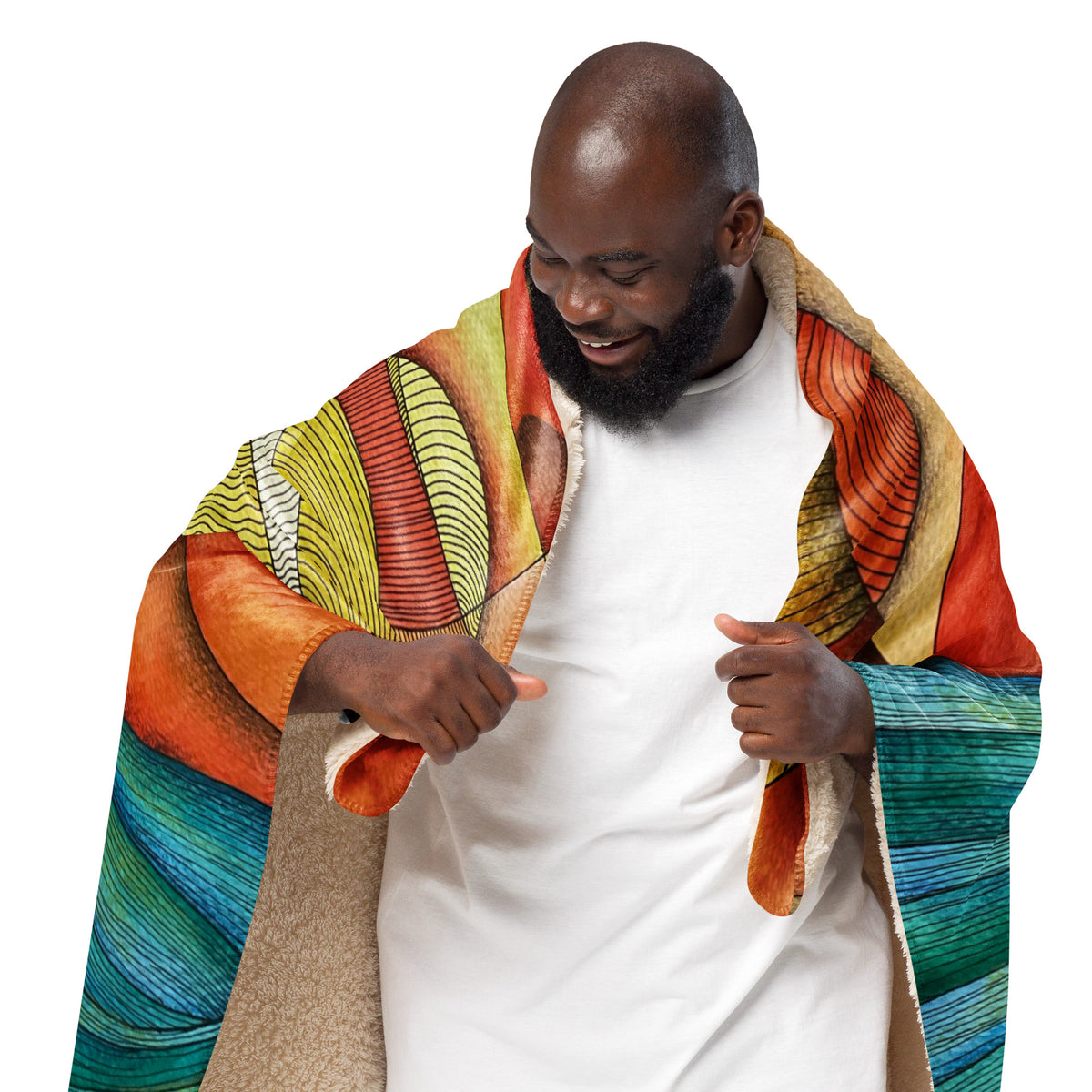 Waves Sherpa blanket